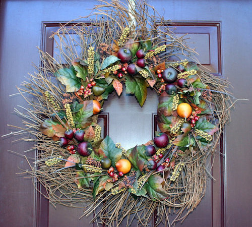 Thanksgiving grapevine wreath
