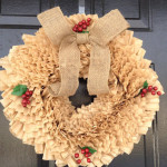 How to Make a Coffee Filter Christmas Wreath (Video)