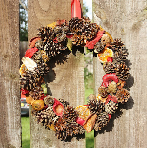 How to Make a Natural Dried Fruit Wreath
