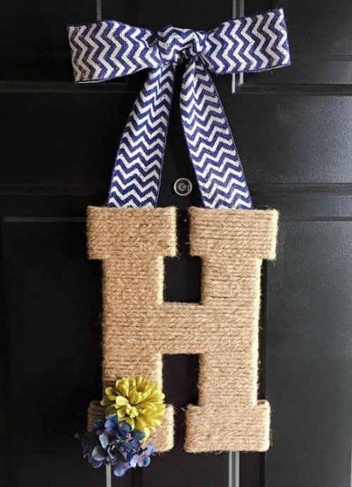 How to Make a Wooden Monogram Letters Wreath