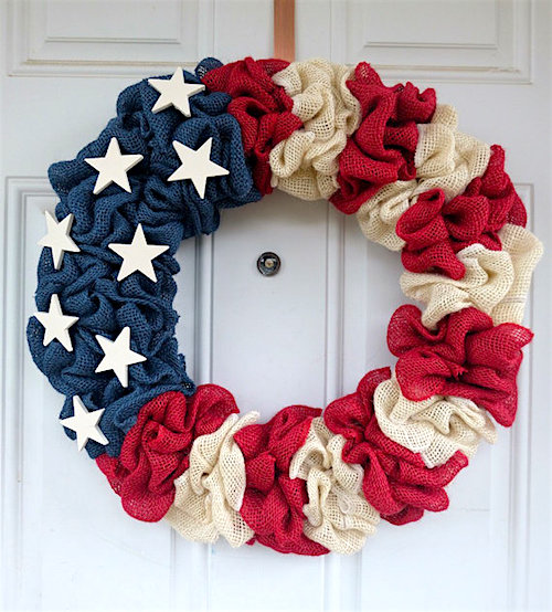 patriotic burlap wreath
