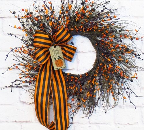 fall-wreaths-halloween-decorations