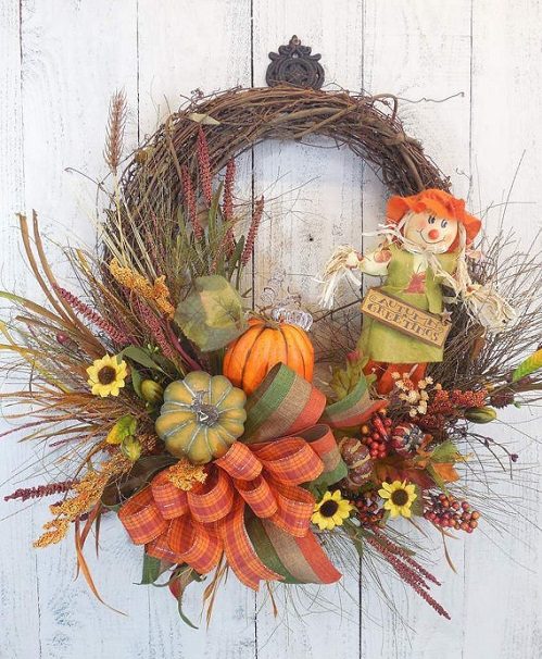 How to Make a Thanksgiving Pumpkin Decor Wreath