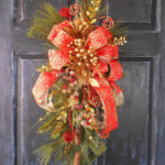 How to Make a Christmas Swag Door Wreath