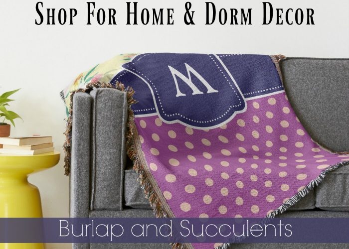 burlap-and-succulents_monogram_throw_blanket_watercolor_floral_purple