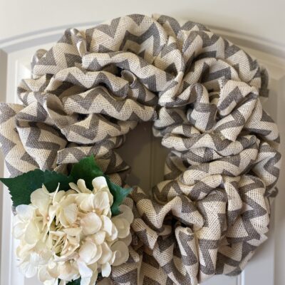 How to Make a Spring Burlap Wreath with a Modern Twist